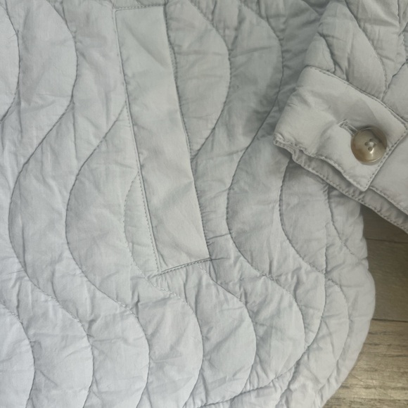 Madewell Quilted Belrose Button Up Gray Shirt Jacket XXL - Picture 6 of 7